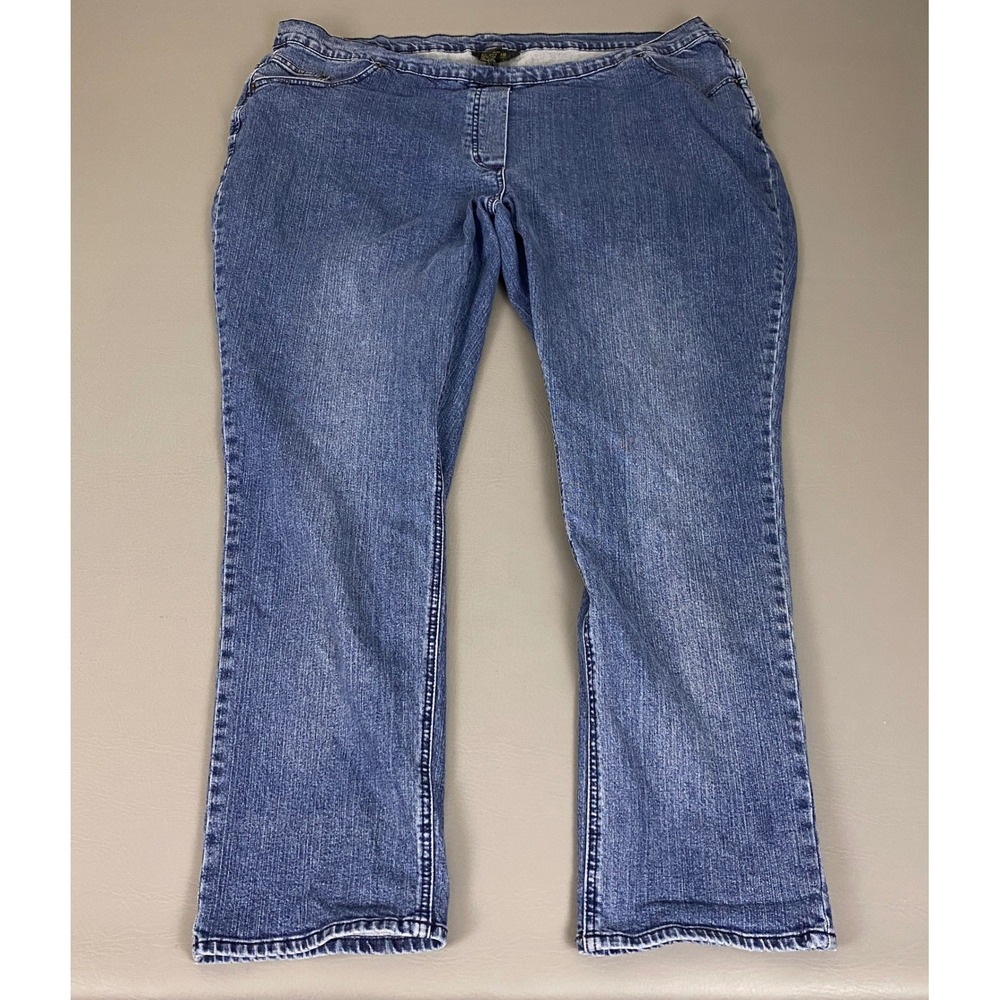 Twiggy London Pull On Jeans Women's 24W Blue Straight Leg Stretch Medium Wash